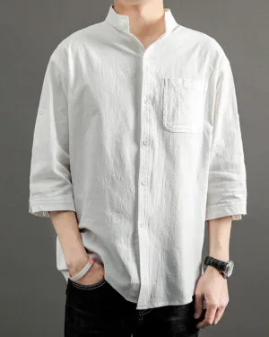 1620911574222.jpg Loose Fit Easy-Go Cotton Linen Shirt