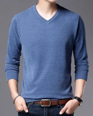1623988605466.jpg Comfort Blend V-neck Long-Sleeved Shirt