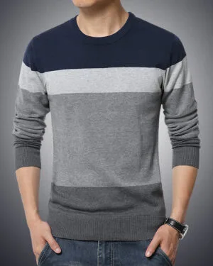 Triple Tone Crew Neck Sweater