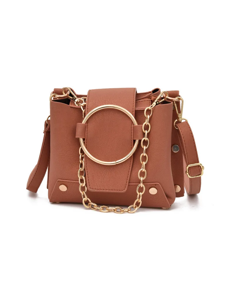 3463887092140 Ring Clasp Chain Strapped Handbag