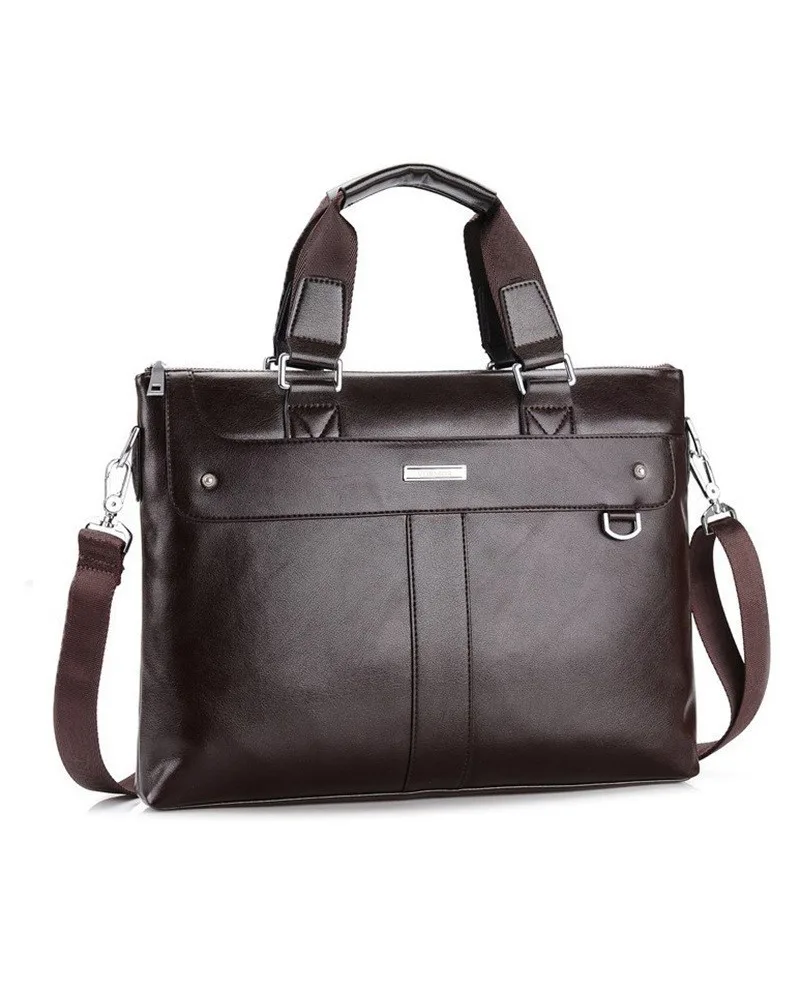 Messenger Style Slim Form Leather Briefcase