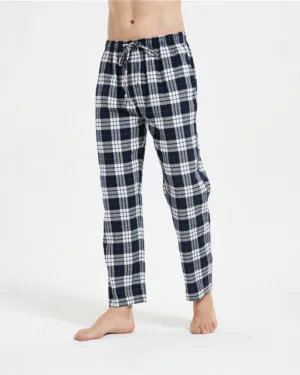 Checkered Tie-Waist Lounge Trousers