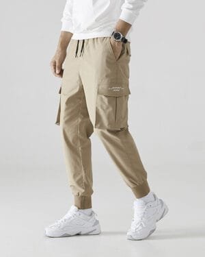 Ribbed Ankle Multi-pocket Modern Trousers