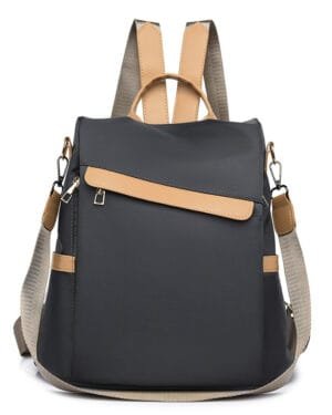 Sleek Convertible Nylon Shoulder Backpack