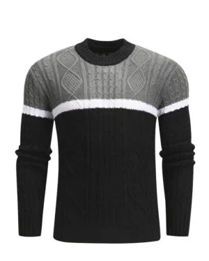 Urban Stripe Cotton Casual Knit Sweater