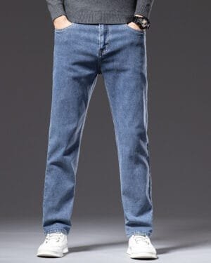 Classic Straight Cut Casual Denim Jeans
