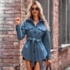 Modern Belted Pocket Detail Wool Coat